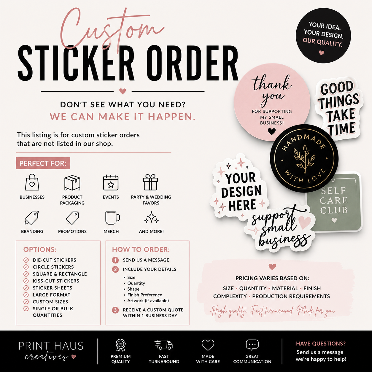 Custom Sticker Order