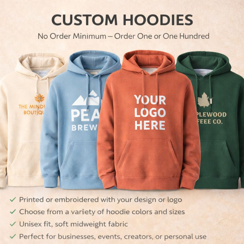 Custom Hoodies - Medium Weight