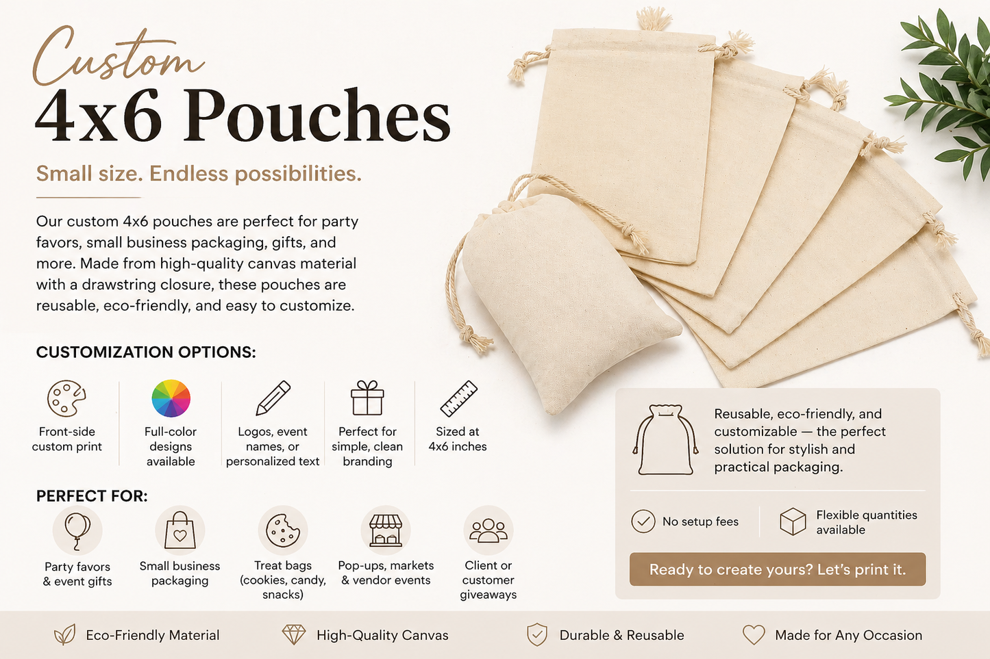 Custom 4x6 Pouches
