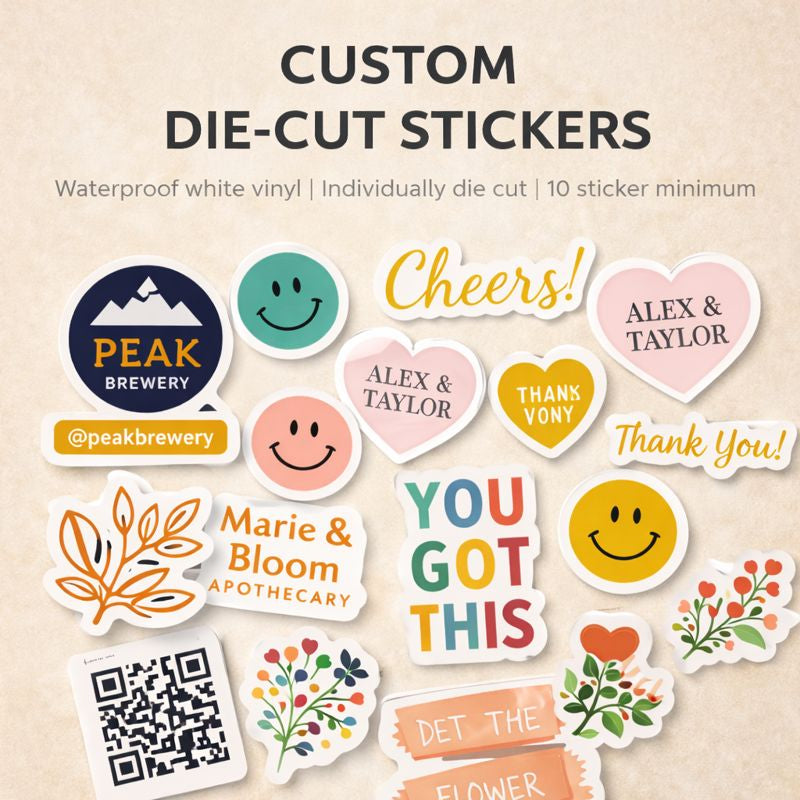 Glossy Custom 2.5 Inch Die Cut Stickers