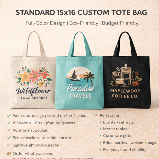 Custom Tote Bag (Tote Bag Provided by Client)