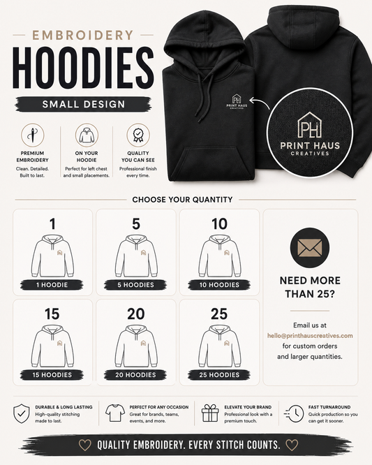 Embroidery Hoodies (Small Design)